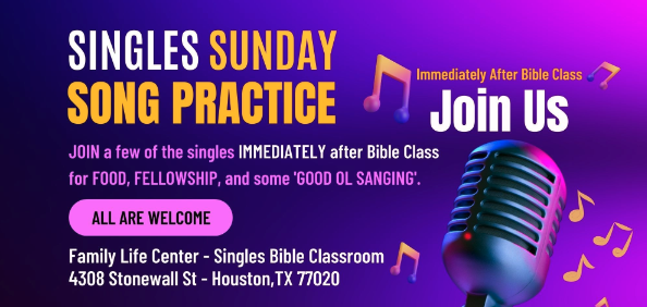Singles Sunday Song Practice
