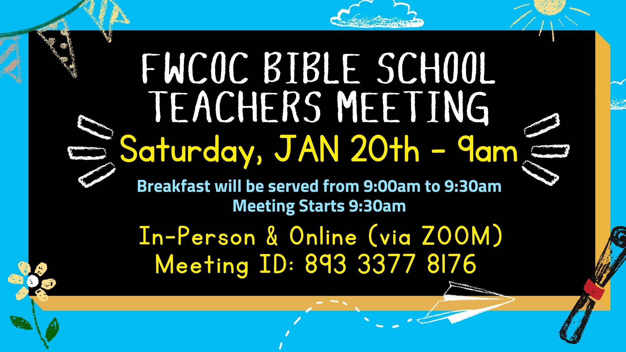 FWCOC Bible School Teachers' Meeting