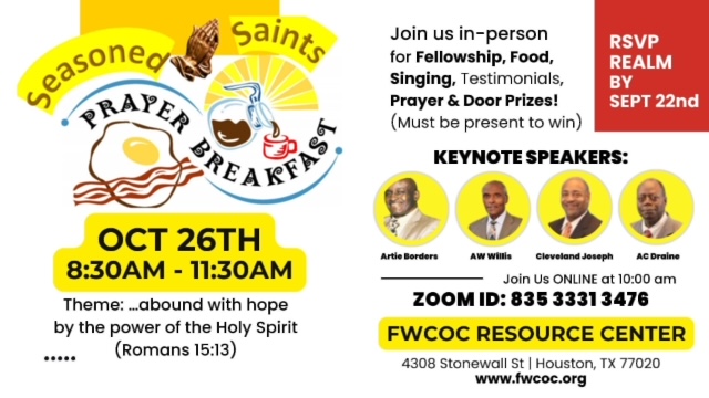 FWCOC Seasoned Saints Prayer Breakfast