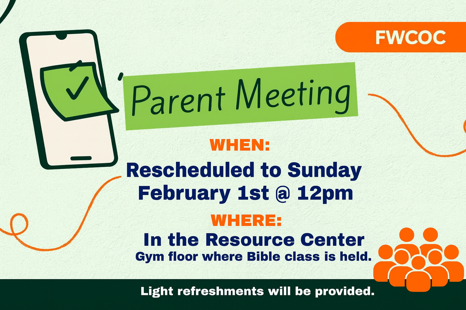 FWCOC Parent Meeting