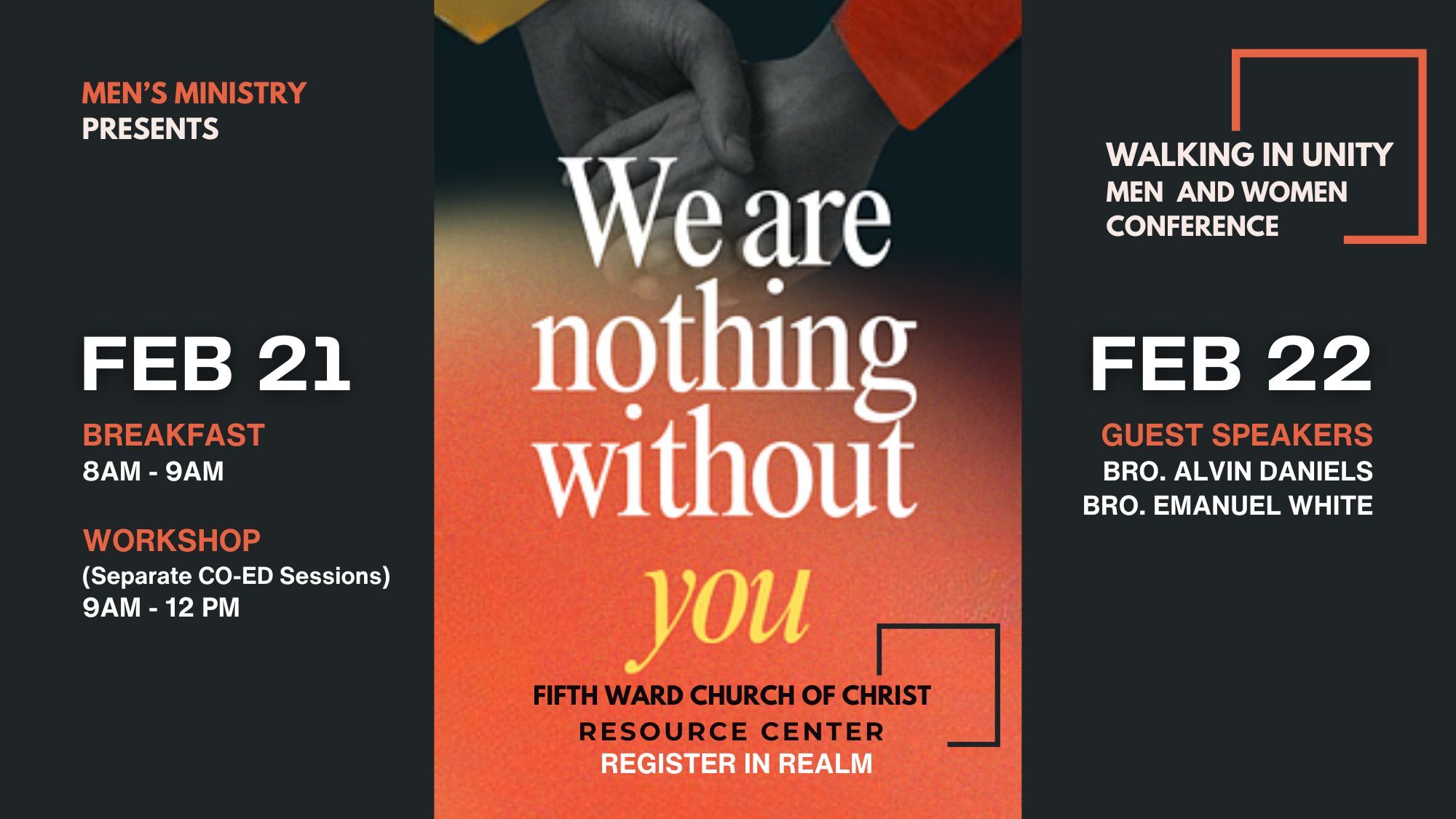 Walking In Unity - Men and Women Conference